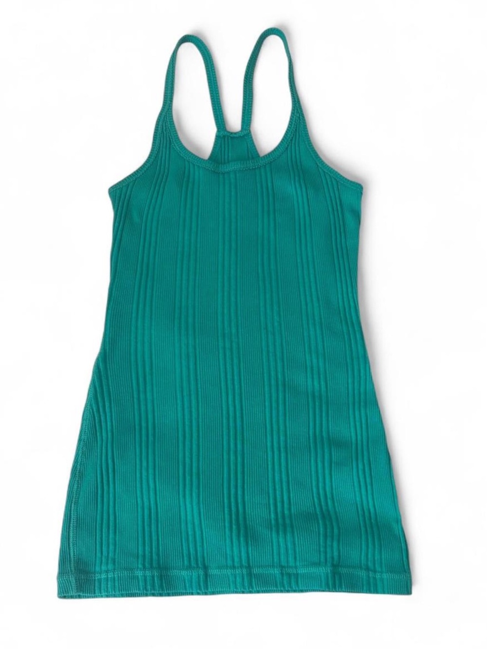 Teal Ribbed y2k Tank